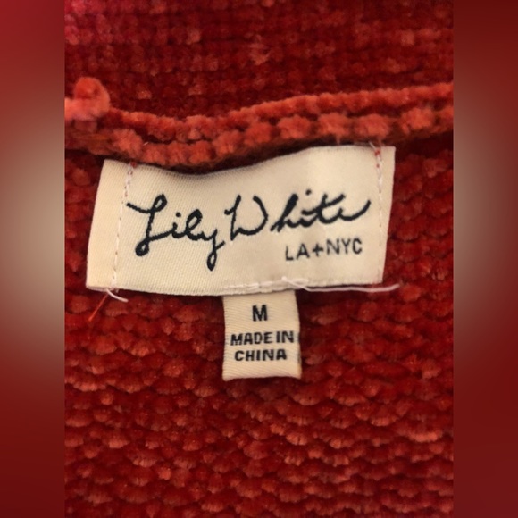 Francesca’s Rosette Color-Block Open Cardigan - Picture 7 of 8